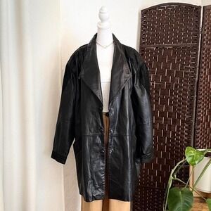 Pelle Studio Vintage Women's Black Genuine Leather Jacket Size XL